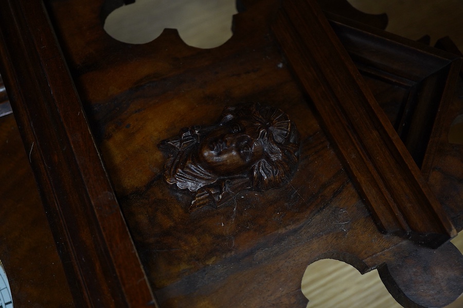 A mahogany Vienna regulator wall clock, 127cm high